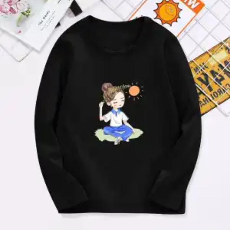 

Kids Girl Shirt Cute Long Sleeve T-Shirt Leisure Cartoon Round Collar Shirt Tops 90