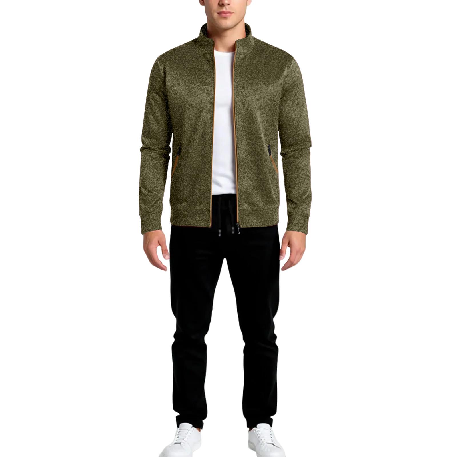 

Спортивный костюм на молнии однотонный, и повседневный для мужчин XXXL