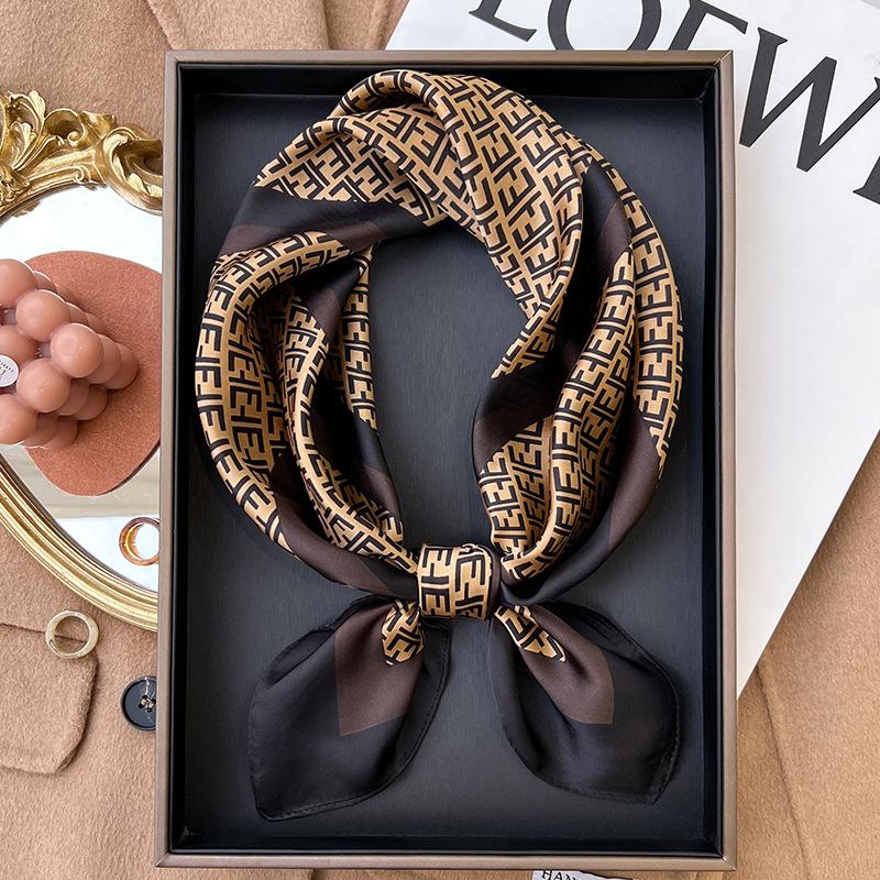 Small square scarf silk scarf women's spring and autumn matching shirt work professional wear neck protection scarf thin scarf scarf yarn 71x71