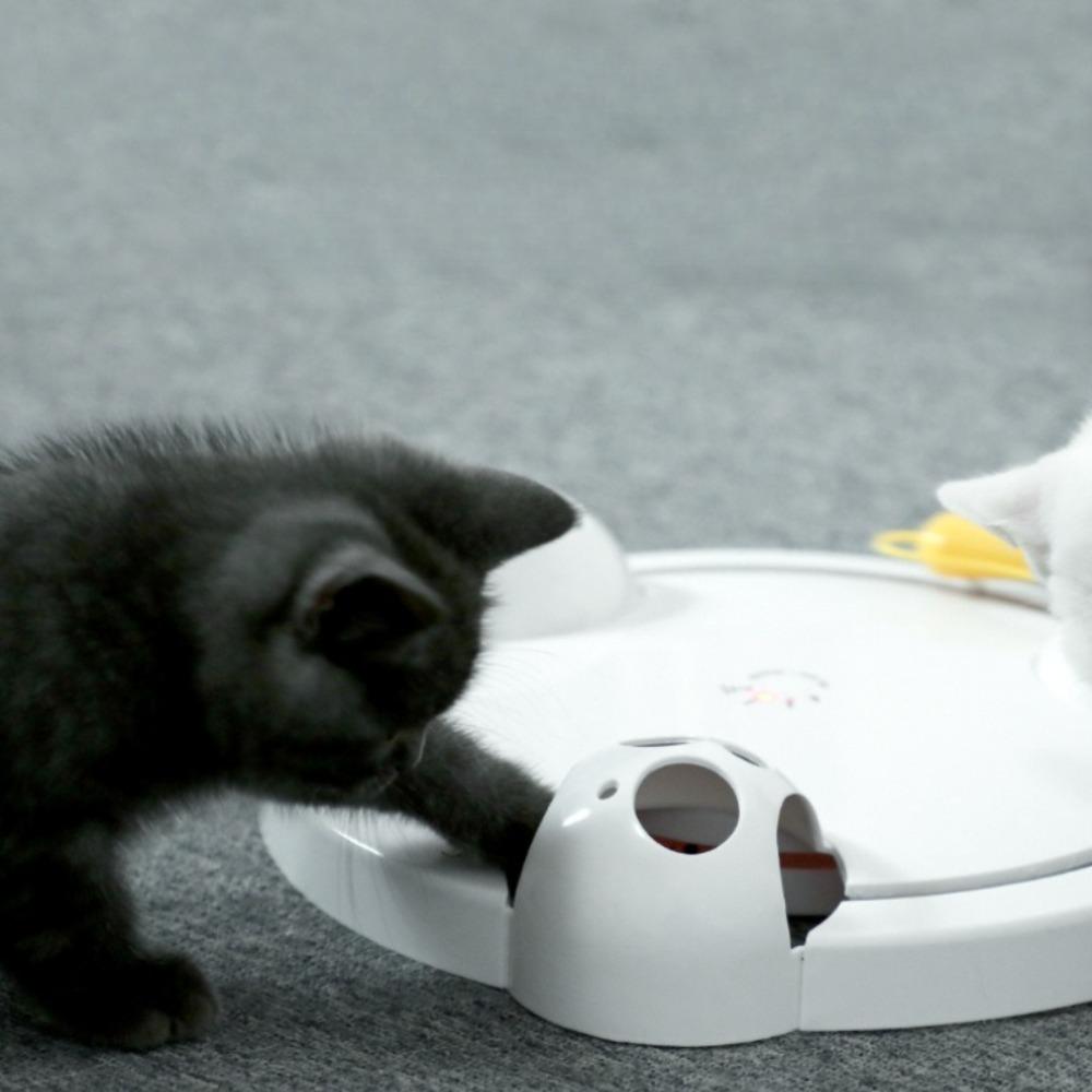 Interactive Electronic Cat Toy Rotating Mouse Teaser Indoor Automatic Turntable Game for Cats Boredom Relief Pet Products