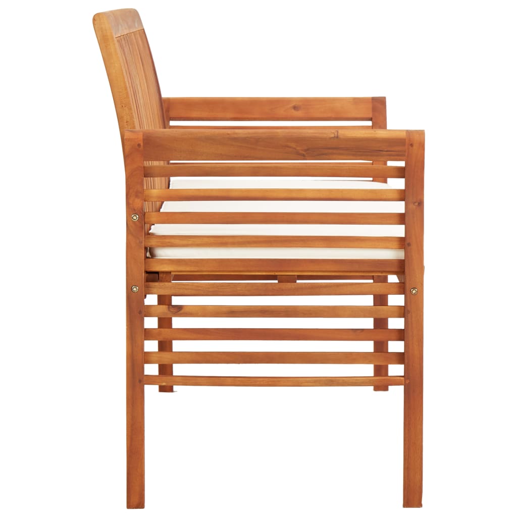 3 Seater Garden Bench with Cushions 150 cm Solid Acacia Wood
