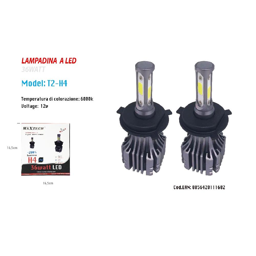 Buy Pair of H4 Led Bulbs Car White Light 6000k 10000lm Attack 36w