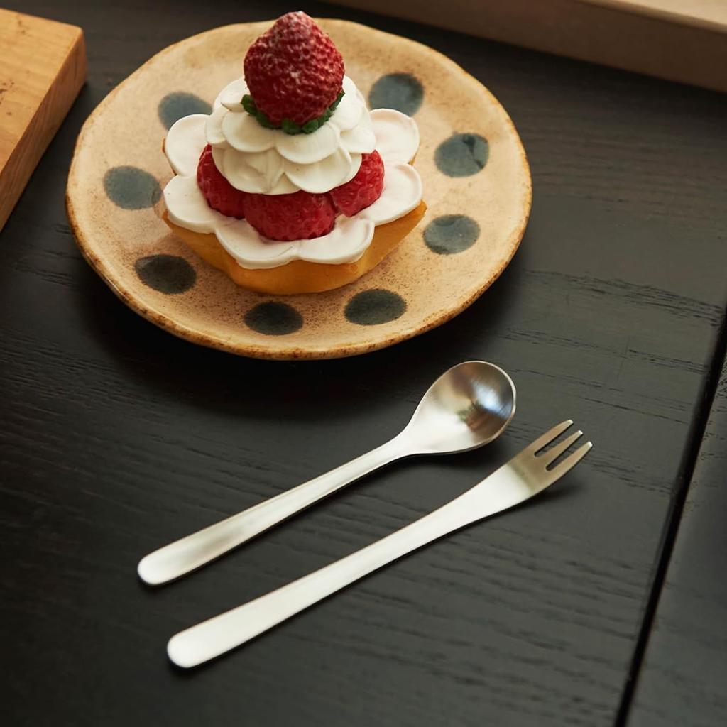 Hive Mind Stainless Steel Cutlery Dessert Dessert Fork Dishwasher Safe 18-8 Set Spoon, Fork, Spoon, (4-piece Set),