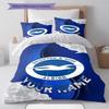 Brighton Hove Albion Custom Name Pattern Bedding Quilt Set Quilt Cover Pillowcase Home Birthday Gift(1 * Duvet Cover + 2 * Pillowcase, Without Core)
