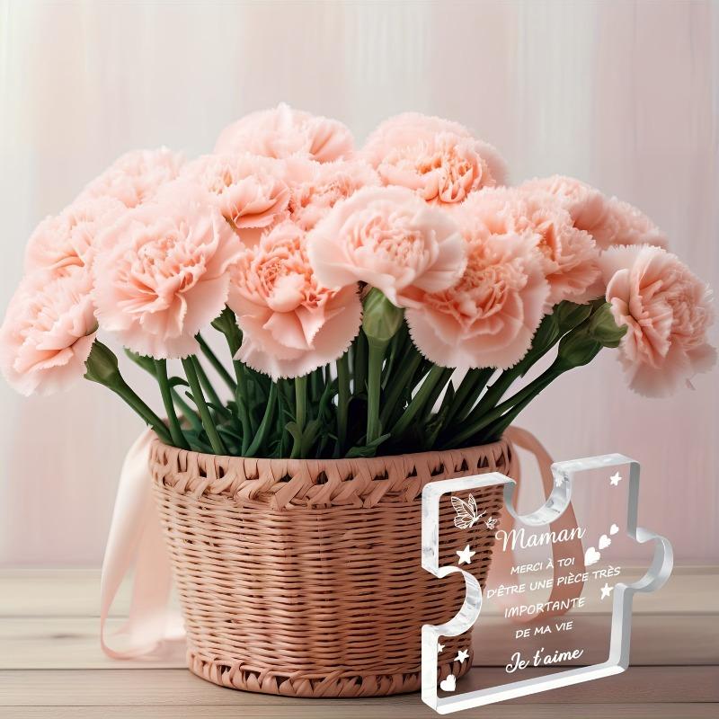 2D Flat Acrylic Block Puzzle Desktop Decoration, Mom'S Birthday Gift, Suitable for Wall Decoration, Porch, Room, Villa, Accents Home, Hallway, or Work