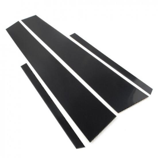 ?4pc Set Door Trim Pillar Posts Black Cover For VW Jetta 2012-2018 4dr Sedan