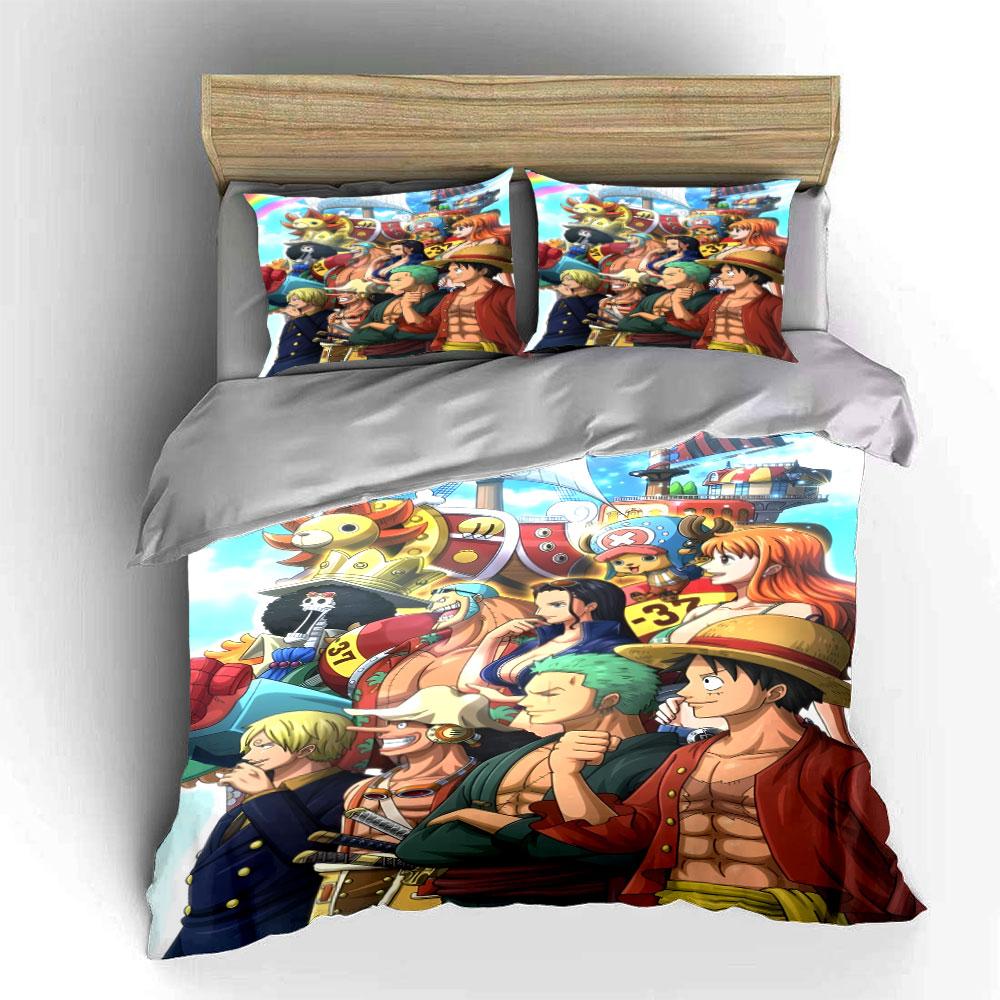 Anime characters and ship. Bedding sets Duvet cover sets Duvet covers Pillowcases(1 * Duvet Cover 2 * Pillowcases without duvet insert)