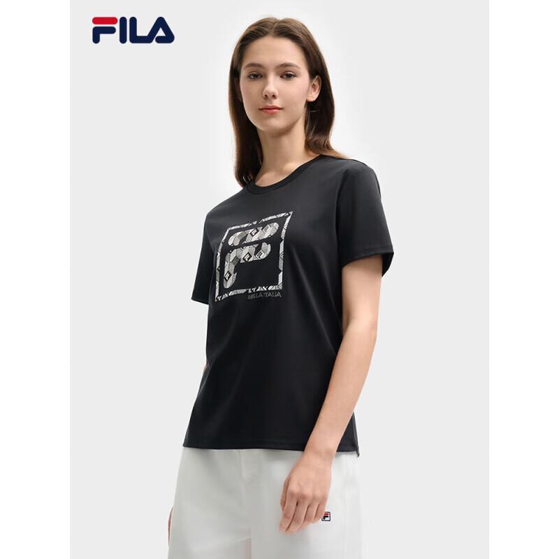 FILA Women's Knitted Short Sleeve Round Neck T-Shirt