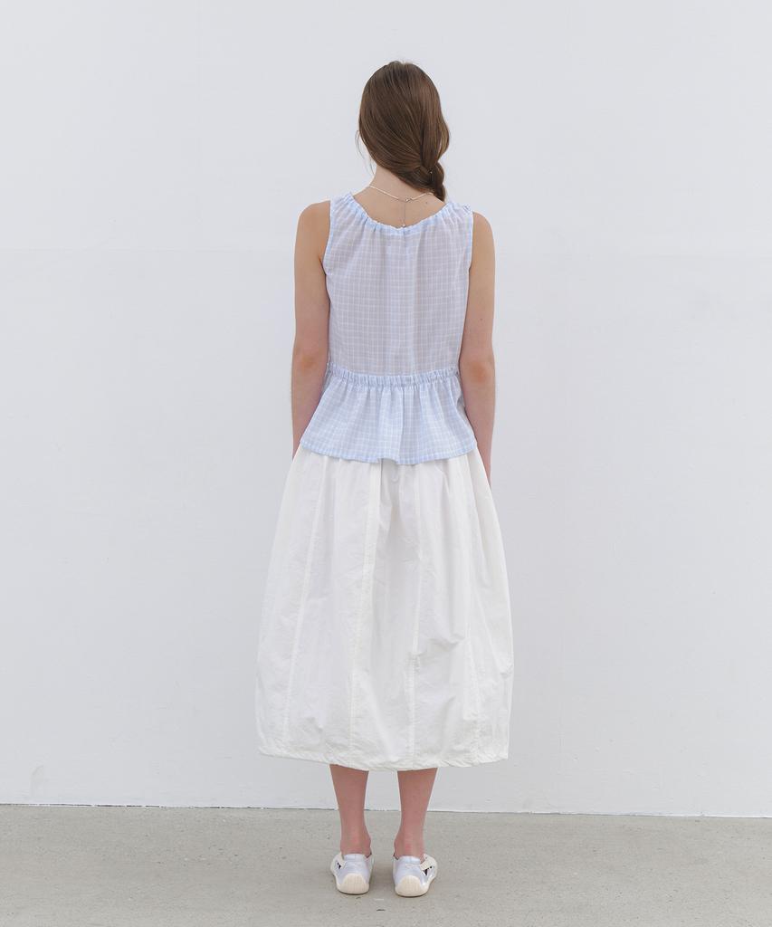 Cluny Tulip Volume Long Skirt - White