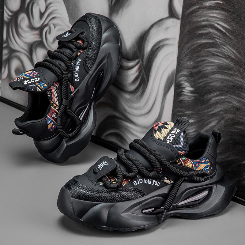 Men's shoes new 2025 spring student lightweight trend versatile sports casual shoes men's thick-soled wear-resistant dad shoes