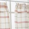 Japanese Curtains Korean S Hook Plaid Hemp, Pastoral Style Short Curtains