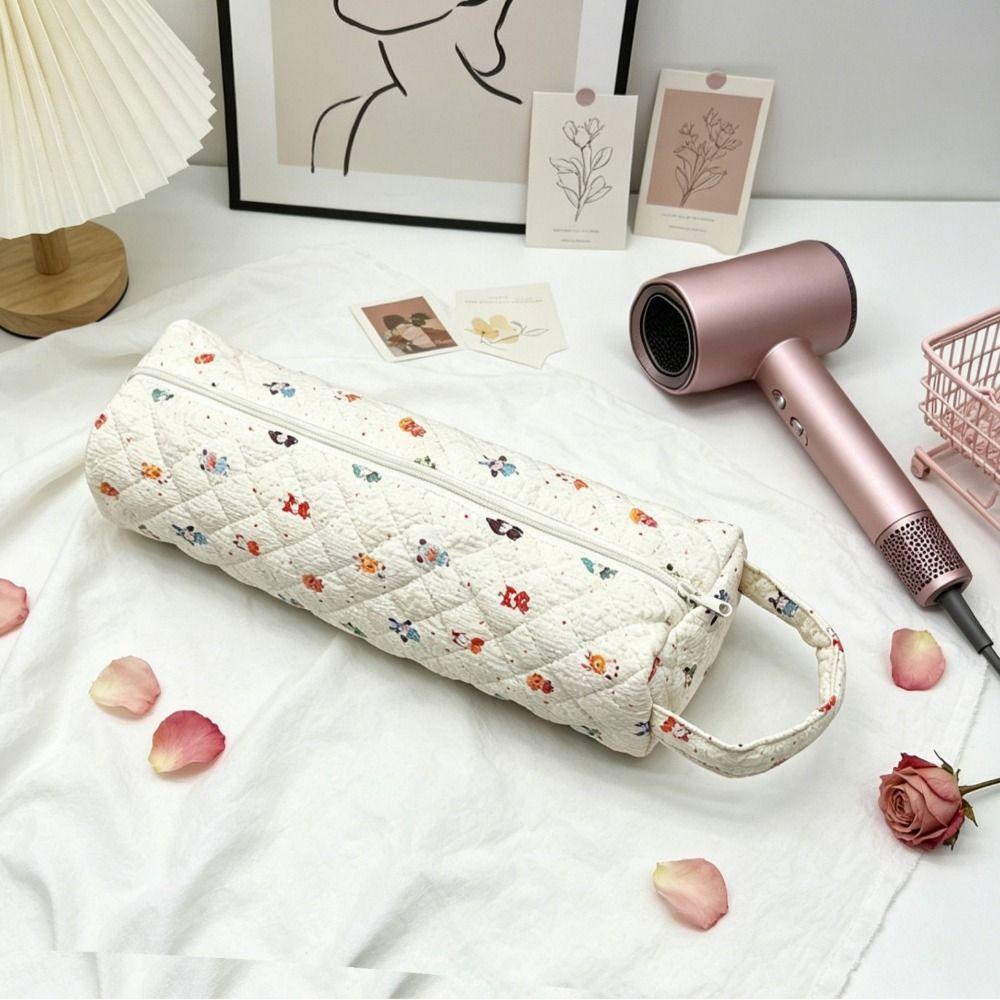Quilting Cotton Hair Dryer Storage Bag Large Capacity Hair Air Wrap Dryer Case Home Storage