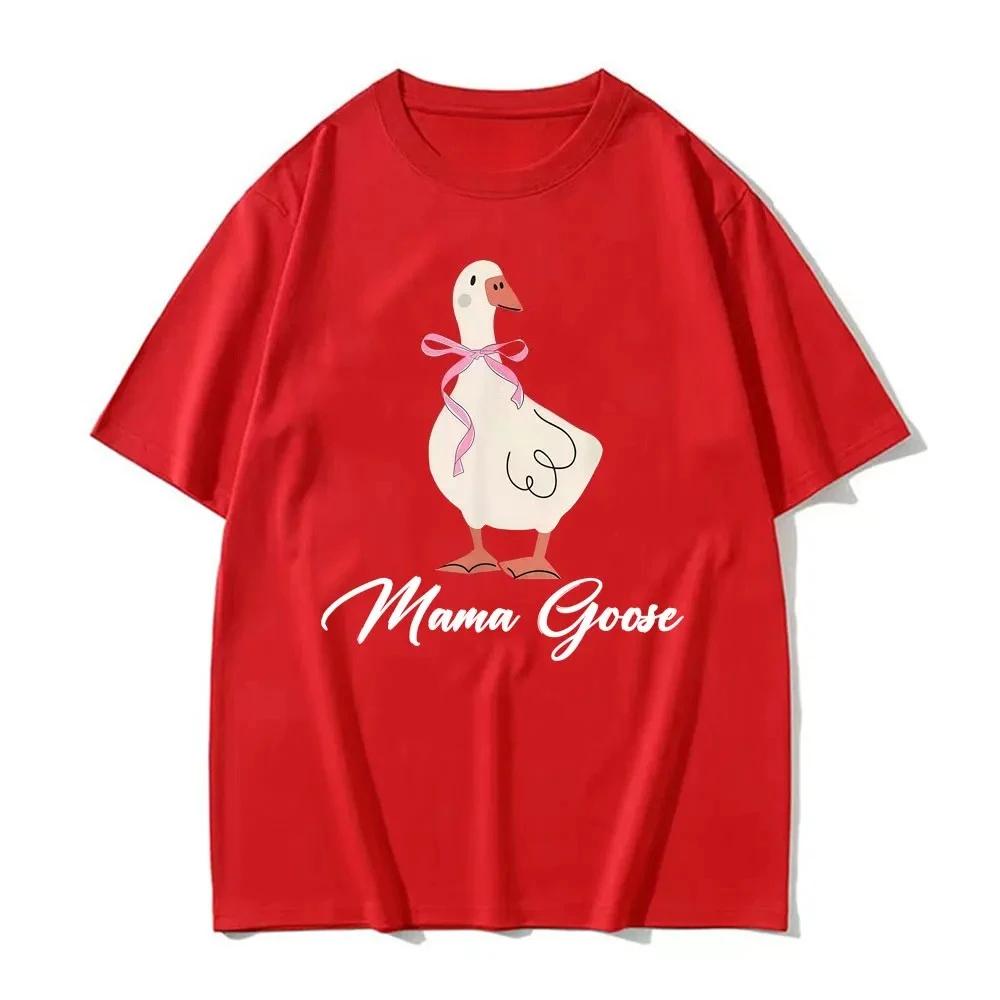 Funny Mama Goose Meme Graphic T Shirts Unisex Women Fashion Humor Casual Short Sleeve Tee Shirt Summer ONeck Vintage Y2k Tshirts
