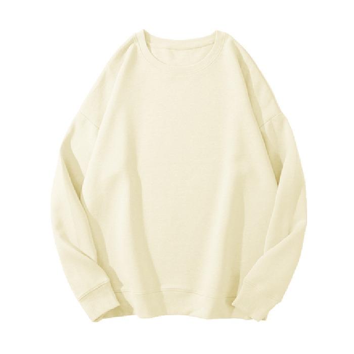 Übergröße Damenmode Neuer lockerer Sport Langarm Rundhals Hoodie