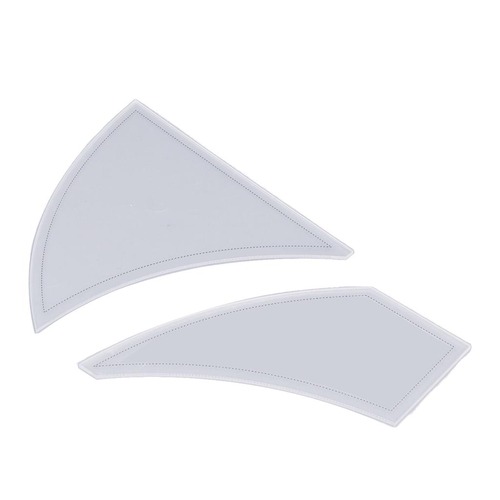 2PCS Acrylic Sewing Ruler Twisted Pinwheel Template Ruler for Professional Designers and Tailors 12