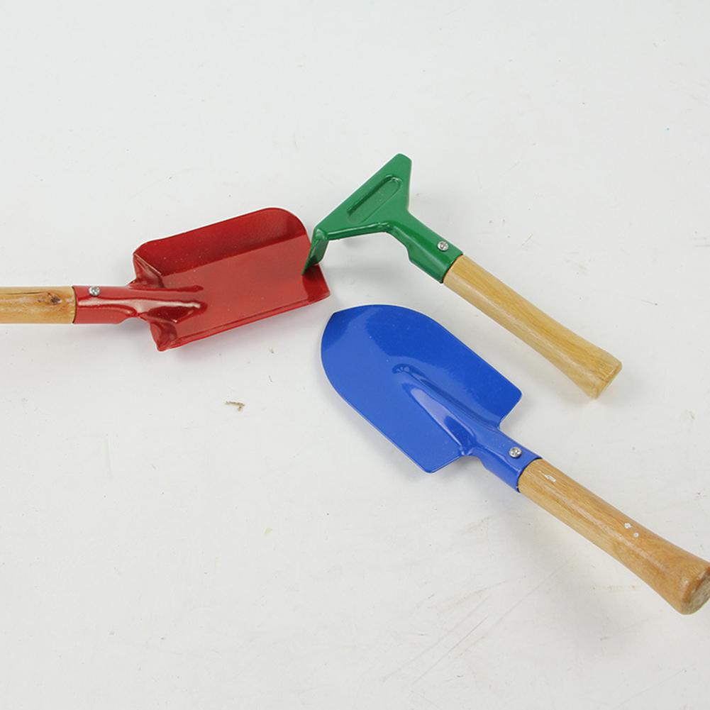 3PCS Colourful Gardening Tool Set Paint Spraying Spade Shovel Rake for Home Gardening Kids Toy