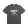 A1-07 Summer Thrasher Letter Print T-Shirt Men Women Oversized Cotton Short Sleeve Casual Streetwear Tee Top