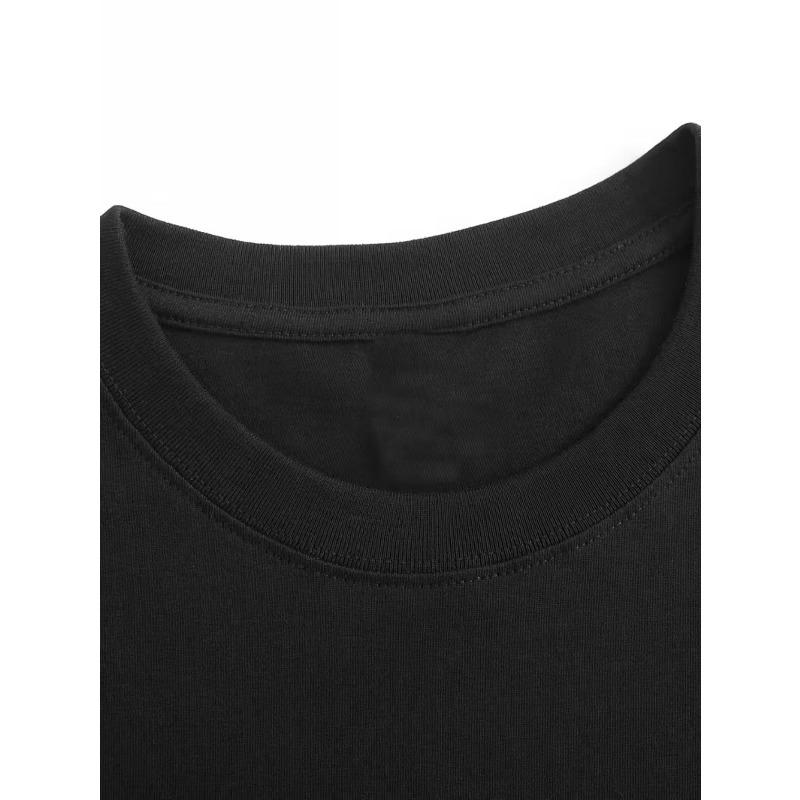 Europäische Größen Herren T-Shirt mit Buchstabendruck - Slogan "Egal wie du dich fühlst, steh auf, zieh dich an, zeig dich und gib niemals auf"