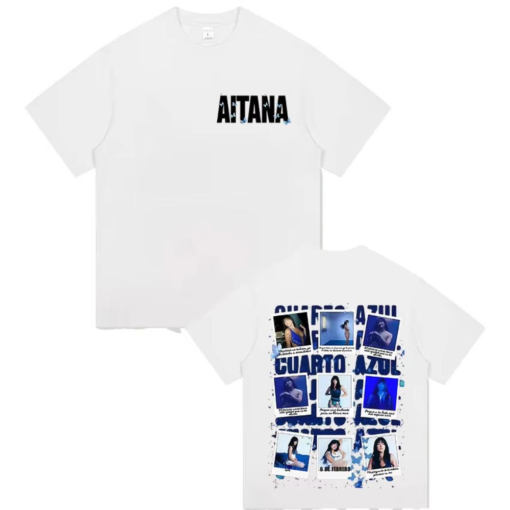 

Singer Aitana Album Tour 2026 Album Graphic Tshirts Men Women Hip Hop Gothic Clothing Tshirts Fashion High Quality Cotton Tees S