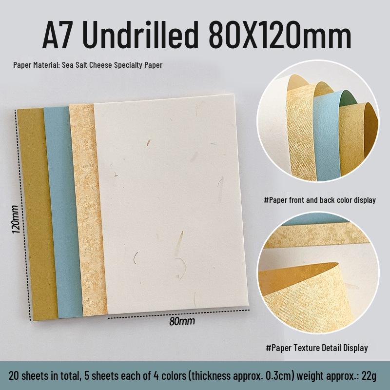 Sea Salt Cheese Mix Specialty Loose Leaf Planner Pages (M5A6A7)