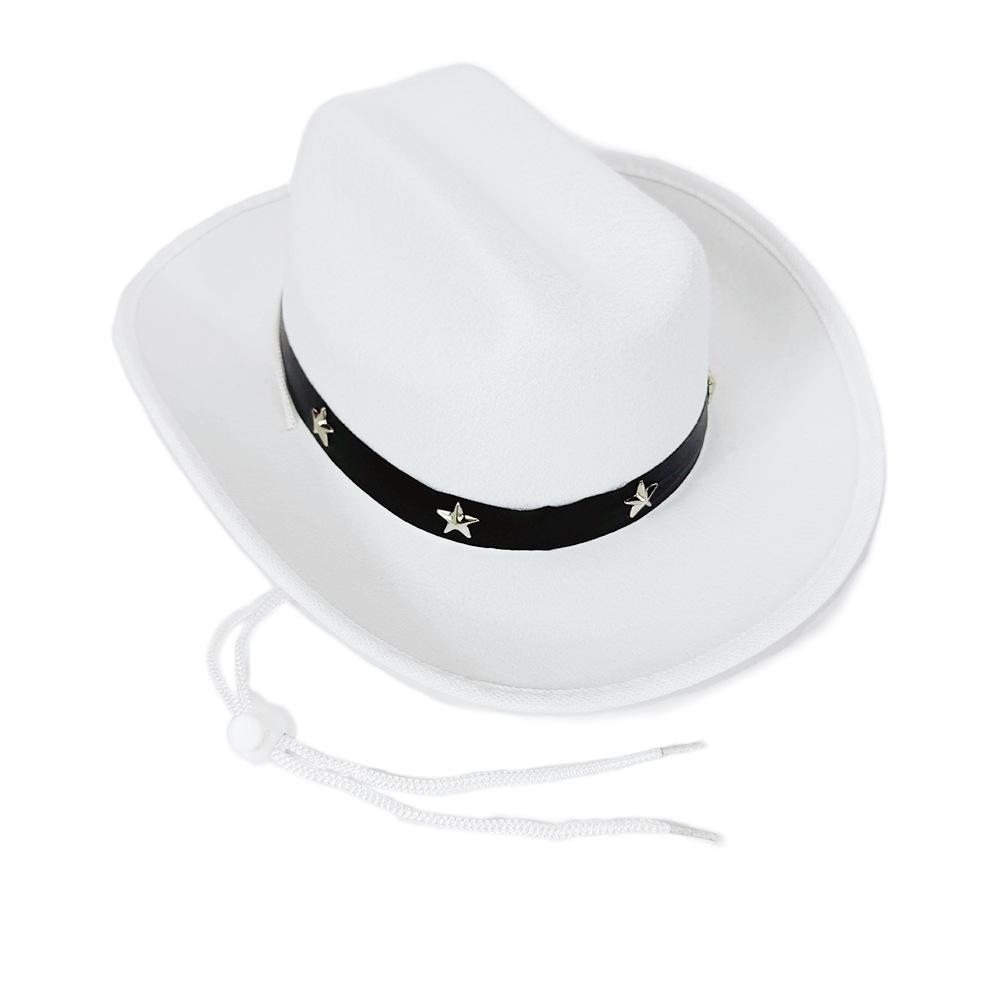Carnival Party Hat Lightweight Western Hat Pentagram Studded Hat Vibrant For Imaginative Play Costume Party School Play