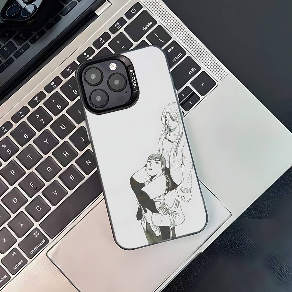 

Great Teacher Onizuka GTO Phone Case For iPhone 16,15,14,13,12,11,Pro,XS,Max,Plus,Mini,SE4,E Black Matte Shockproof Cover iPhone16