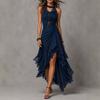 European and American Cross-border Amazon Women's Suspender Skirt Bohemian Pleated Fungus Ruffle Irregular Dress