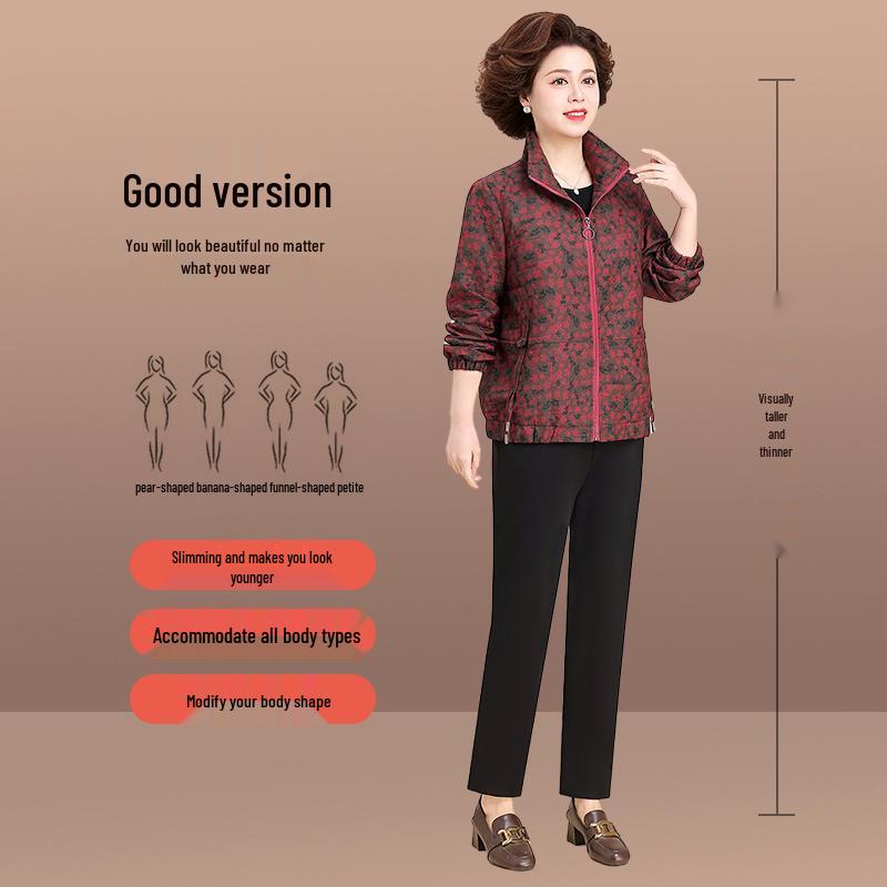 2026 Women's Plus Size Spring Jacket for Middle-Aged & Elderly