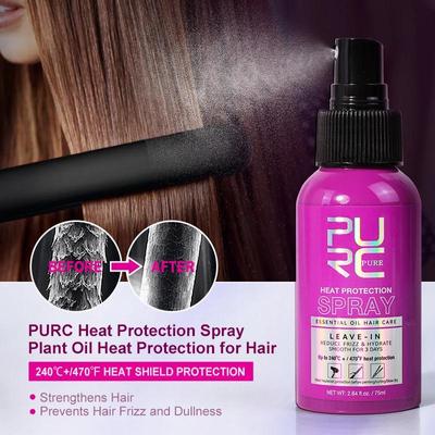 Coconut Oil Hair Heat Protectant Spray Care Prevent Dry Frizzy Damaged Thermally Protector Shiny Smoothing Hair Treatment Salon