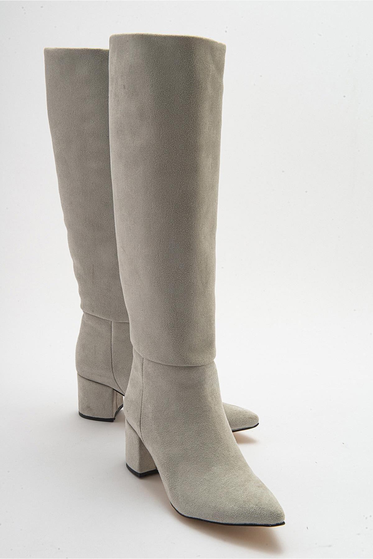 

Women Modern Stylish Fashion Boots Boots Faux Leather Suede Heel Boots Stone Suede