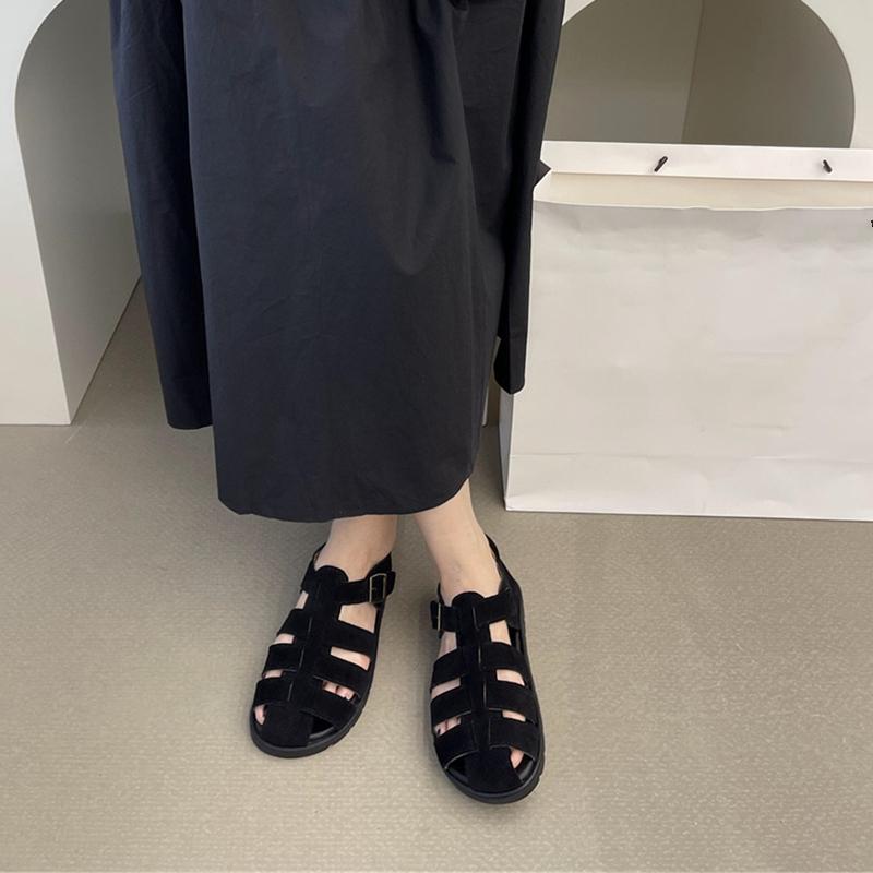 Fashion AIYUQI  Women's Sandals 2025 New Woven Hollow Roman Sandals For Women Summer Large Size Pig Cage Female Shoes