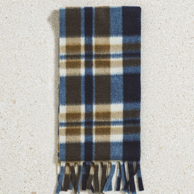 [Pet] Check Pattern Scarf Navy