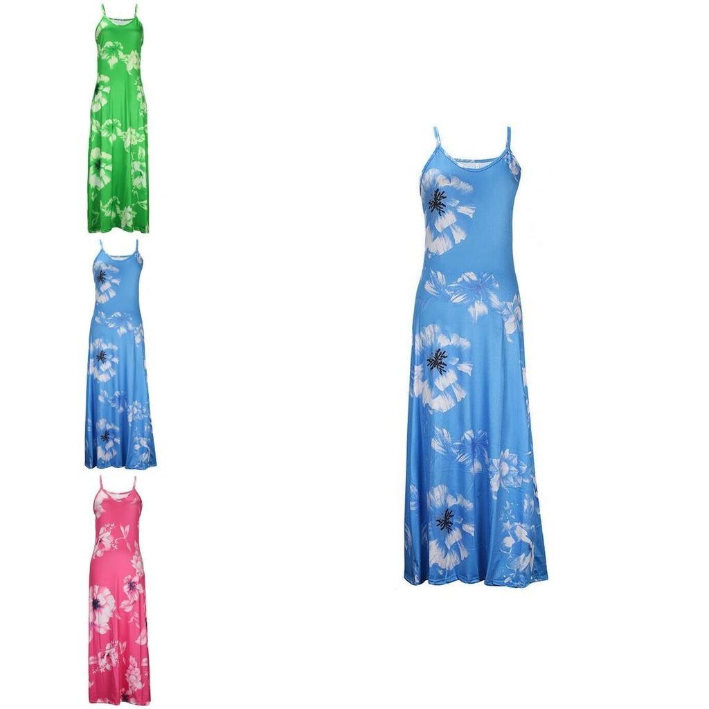 Women's Oversized Floral Printed Sleeveless Maxi Dress For Summer Holidays