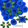 §16/25st Konstgjorda Rosblommor Med Stjälkar För DIY Bröllopsdekorationer Centerpieces Arrangement Fest Trädgård Heminredning Gåvor
