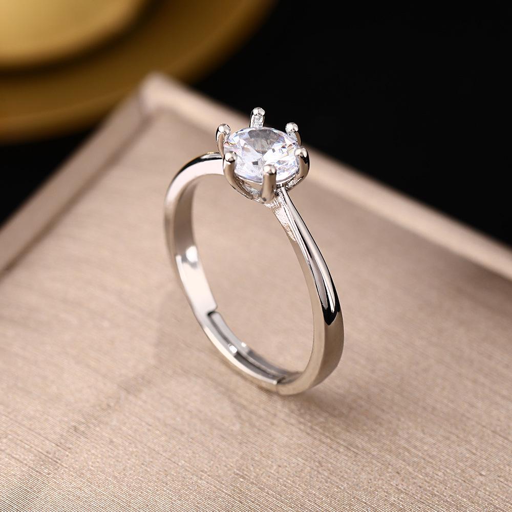 

Европейско-американское Роскошное Открытое Кольцо с Цирконом с Позолотой 18 Карат - Женский Дизайн Высокого Класса