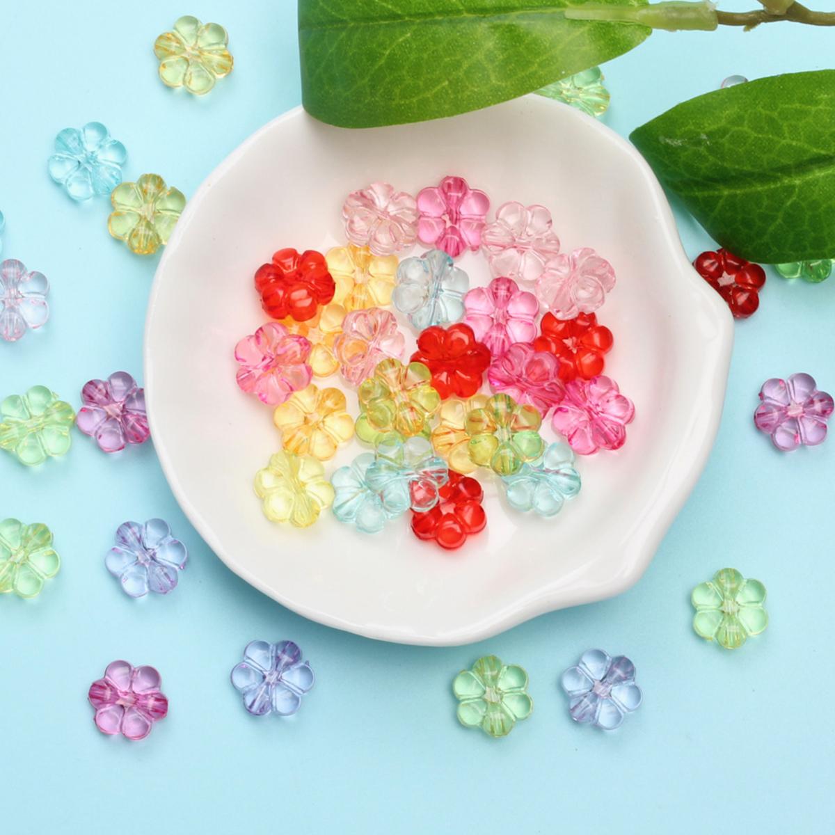 

50 шт., 10 мм, модные ювелирные изделия, разделитель для цветов, отдел изготовления разноцветных прозрачных акриловых бусин «сделай сам», браслет из бусин