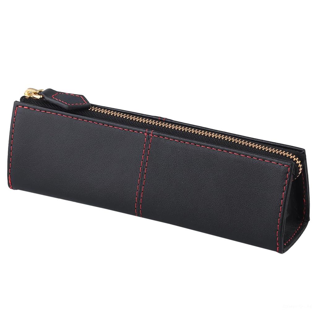 Pen Case for Leather Pencil Triangle Design Color x [Diablo] Men, Case, [KA-517] (Black Red)