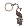 Pingente de Esmalte Pavão Corujas Chaveiro Pássaros Pingentes Argola de Chaveiro 28mm