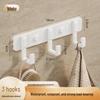 Space-Saving Aluminum Bathroom Towel Rack with Hooks for Wall or Door Mounting