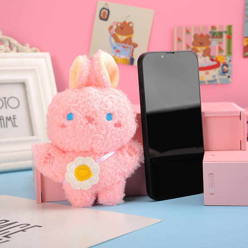 Adorable Plush Toy Keychain Cute Little Lamb Doll Short Plush Stuffed Animal