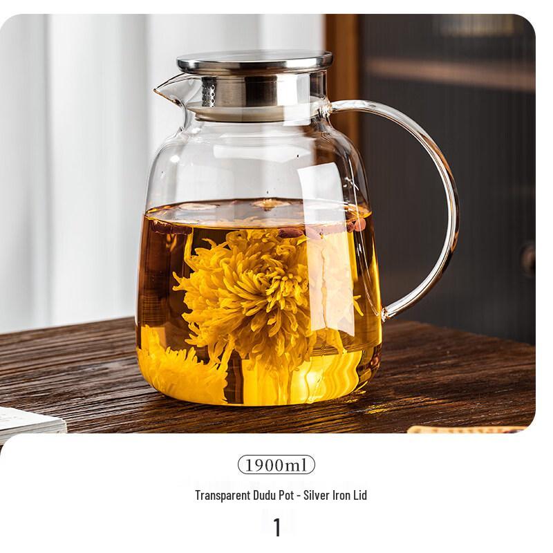 ZISIZ High Borosilicate Glass Stovetop Tea Kettle