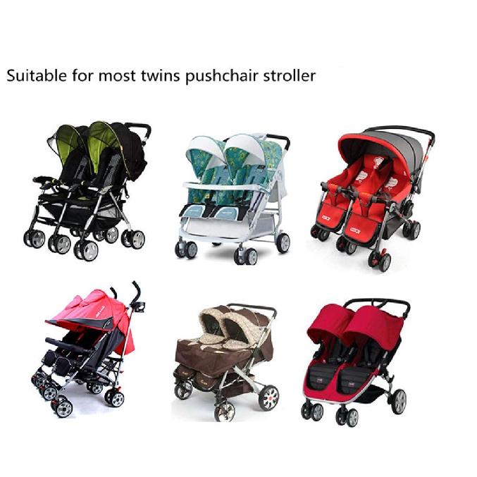 Double Stroller Rain Cover Universal Weather Shield for Side by Side Baby Stroller Waterproof Twin Pram Pushchair Raincoat Baby Outdoor Activities