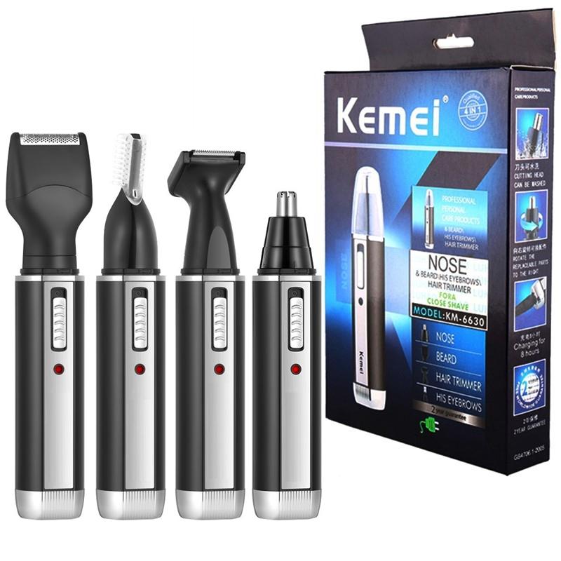 Original Kemei Rechargeable 4in1 Micro Hair Trimmer For Men Electric Shaver Beard Trimer Nose Ear Eyebrow Trimmer For Nose Cuts