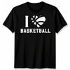I Love Basketball Sports Fan Tee Men Women Graphic Unisex T-Shirt