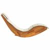 2 Person Sun Lounger with Cushions 2 Pcs Brown Solid Acacia Wood