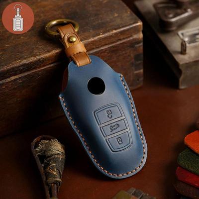 GUSHIBEI Handmade Luxury Leather Car Key Case For Volkswagen