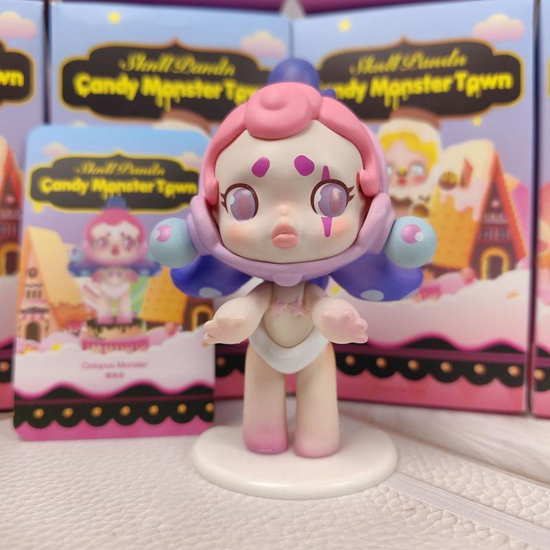 SKULLPANDA Candy Monster Town Blind Box Figure - Trendy Desktop Ornament & Car Toy for Kids