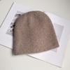 Winter Hats Woman Men Rabbit Fur Knitted Beanie Solid Color Keep Warm Korean Style Casual Baggy Cap Soft Fur Lined New