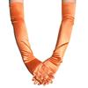 New Women Satin Elastic Full Finger Party Gloves Students Solid Bridal Wedding Dress Long Mittens Outdoor Dance Dress Up Gloves