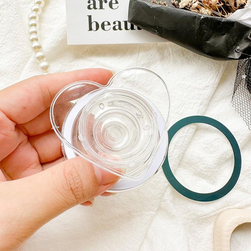 

Mobile Phone Airbag Holder Magnetic Suction Solid Color Material Extendable Portable Desktop Watching Binge Minimalist Support Frame Ring Buckle